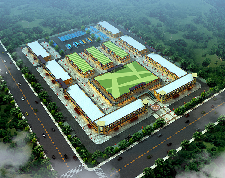 郭里商貿城鳥瞰圖